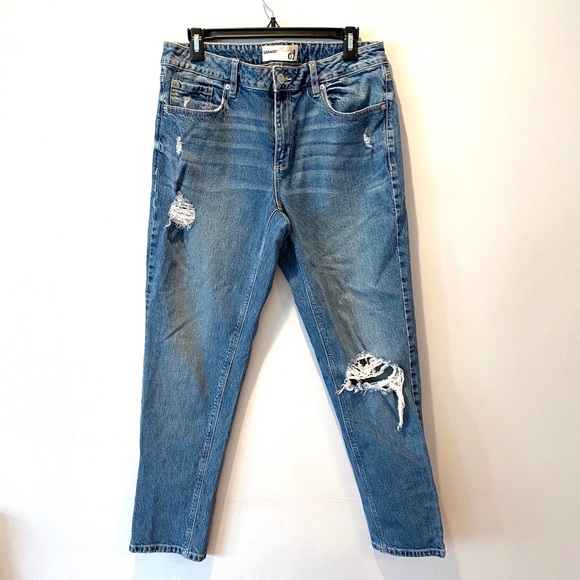 GARAGE 09 High Waisted Cropped Distressed Jeans - Picture 5 of 10